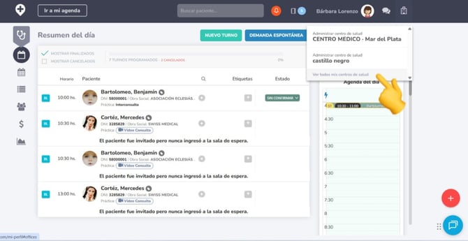 ver todos mis centros de salud