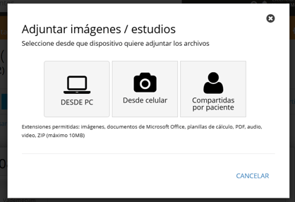 adjuntar imagen estudio