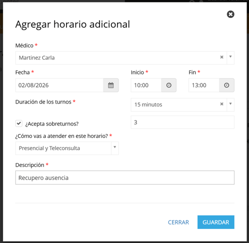 horariosadicionales