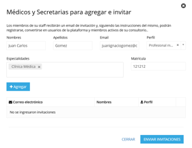 invitar medicos