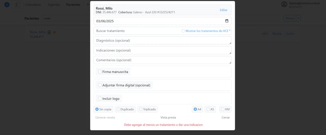 receta
