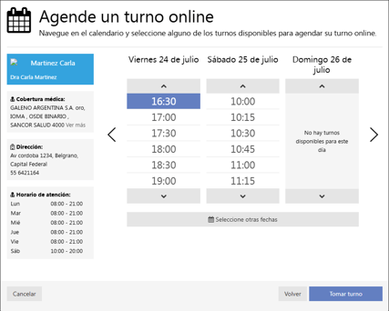 tomar turno paciente